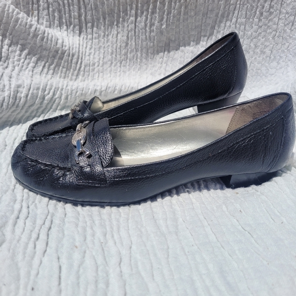 Anne Klein Black iflex Leather loafers 8.5 - Picture 7 of 11